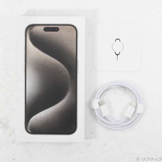 (中古)Apple iPhone15 Pro 128GB ナチュラルチタニウム MTU93J/A SIMフリー(269-ud)