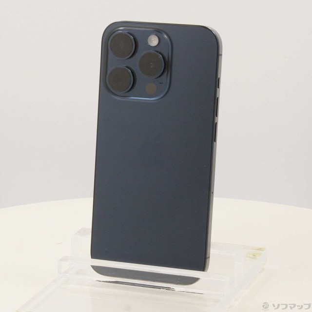 (中古)Apple iPhone15 Pro 128GB ブルーチタニウム MTUA3J/A SIMフリー(377-ud)