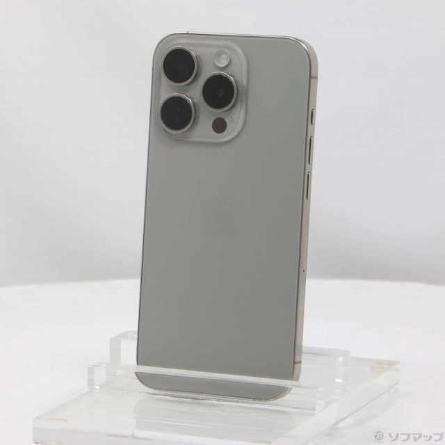 (中古)Apple iPhone15 Pro 128GB ナチュラルチタニウム MTU93J/A SIMフリー(344-ud)