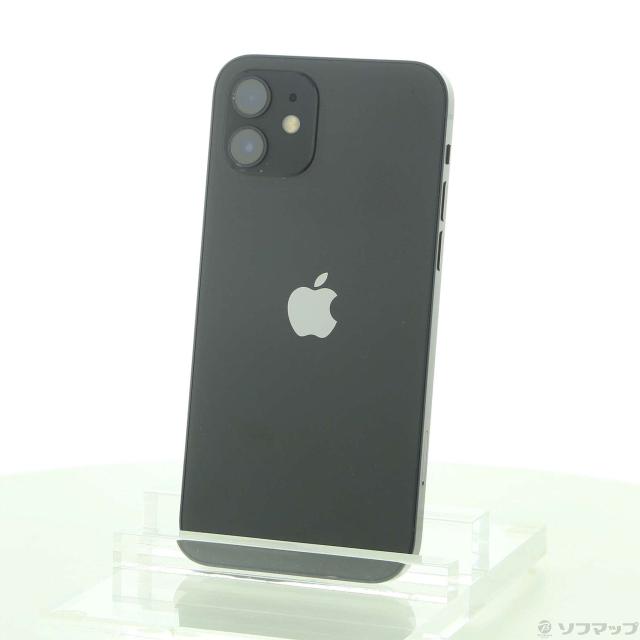 中古)Apple iPhone12 64GB ブラック MGHN3J/A SIMフリー(381-ud)