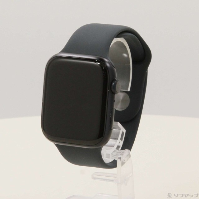 中古)Apple Apple Watch Series 7 GPS 45mm ミッドナイトアルミニウムケース ミッドナイトスポーツバンド(198-ud)