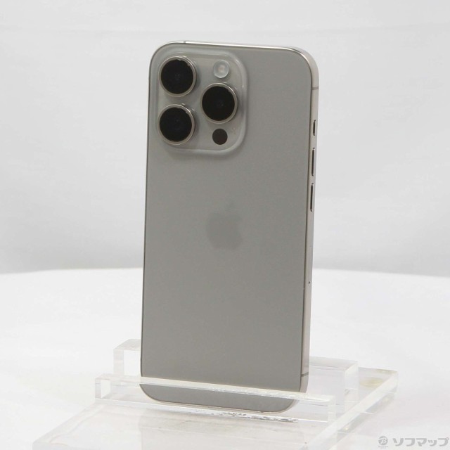 (中古)Apple iPhone15 Pro 128GB ナチュラルチタニウム MTU93J/A SIMフリー(196-ud)