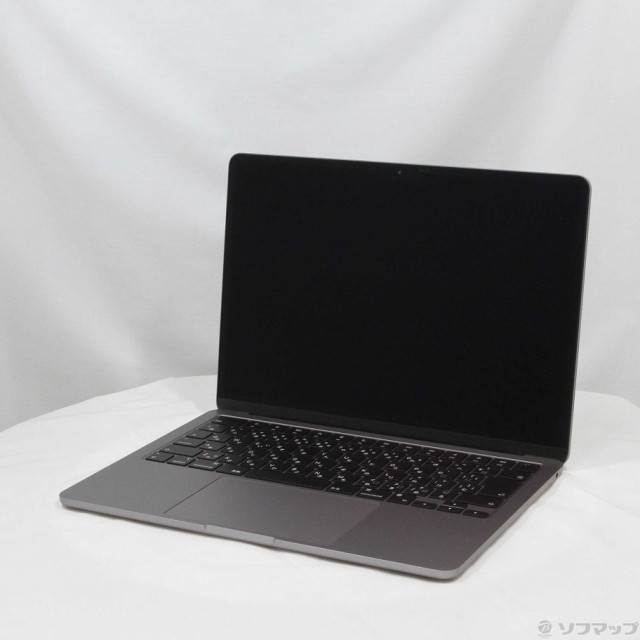 (中古)MacBook Air 13.6-inch Mid 2022 MLXW3J/A M2 8コアCPU_8コアGPU 8GB SSD256GB スペースグレイ (12.6 Monterey)(276-ud)