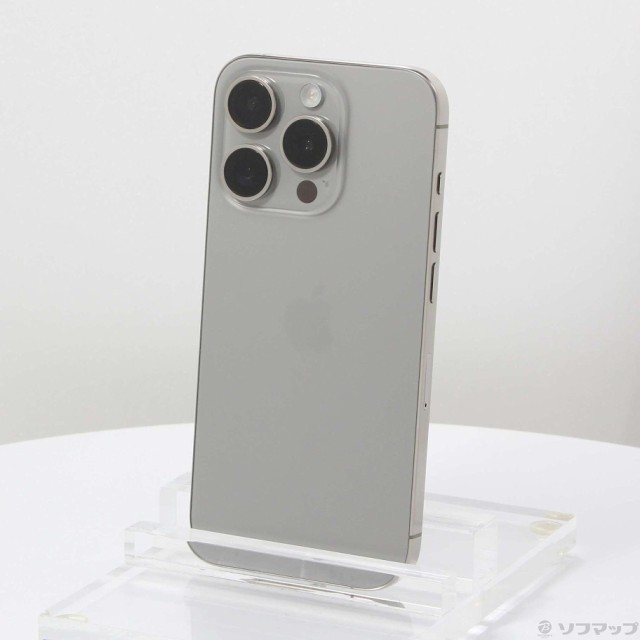 (中古)Apple iPhone15 Pro 128GB ナチュラルチタニウム MTU93J/A SIMフリー(348-ud)