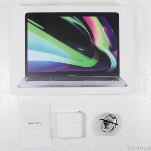 (中古)MacBook Pro 13.3-inch Late 2020 MYD92J/A M1 8コアCPU_8コアGPU 8GB SSD512GB スペースグレイ (12.6 Monterey)(377-ud)