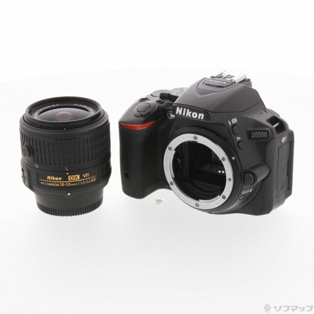 (中古)Nikon NIKON D5500 18-55 VRII レンズキット ブラック(344-ud)