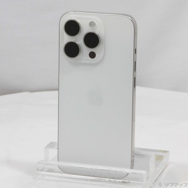 (中古)Apple iPhone15 Pro 128GB ホワイトチタニウム MTU83J/A SIMフリー(258-ud)