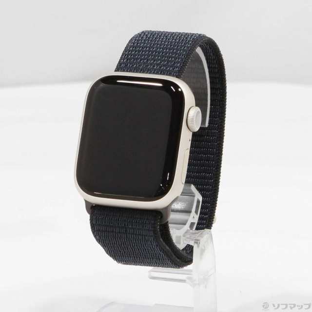 (中古)Apple Apple Watch Series 9 GPS 41mm スターライトアルミニウムケース ミッドナイトスポーツループ(276-ud)