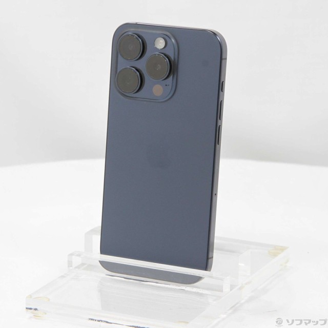 (中古)Apple iPhone15 Pro 128GB ブルーチタニウム MTUA3J/A SIMフリー(269-ud)