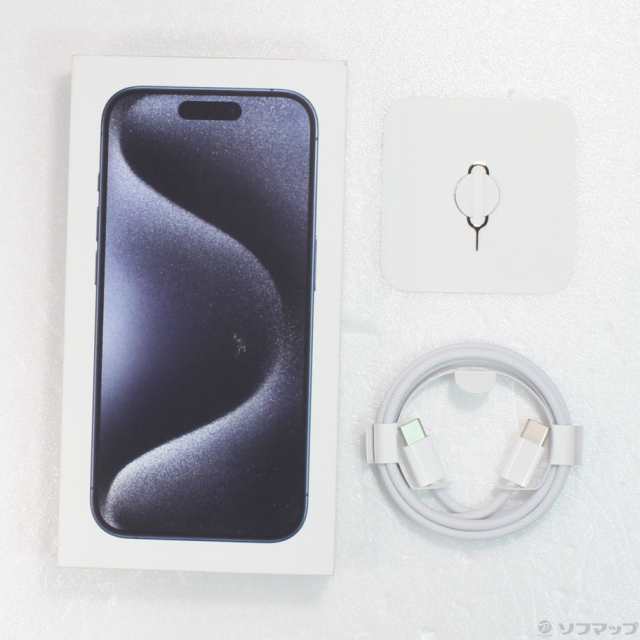 (中古)Apple iPhone15 Pro 128GB ブルーチタニウム MTUA3J/A SIMフリー(269-ud)