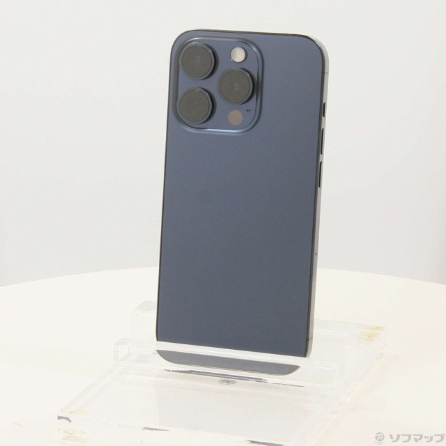 (中古)Apple iPhone15 Pro 128GB ブルーチタニウム MTUA3J/A SIMフリー(349-ud)