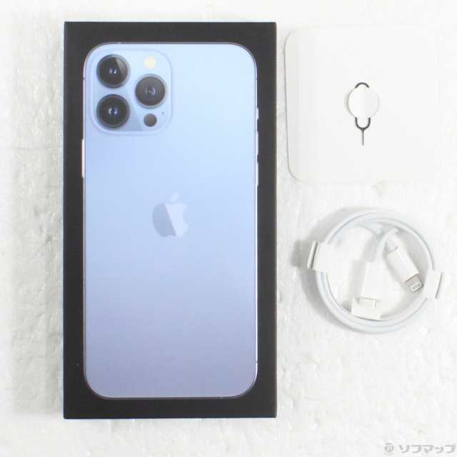 (中古)Apple iPhone13 Pro Max 512GB シエラブルー MLJX3J/A SIMフリー(196-ud)