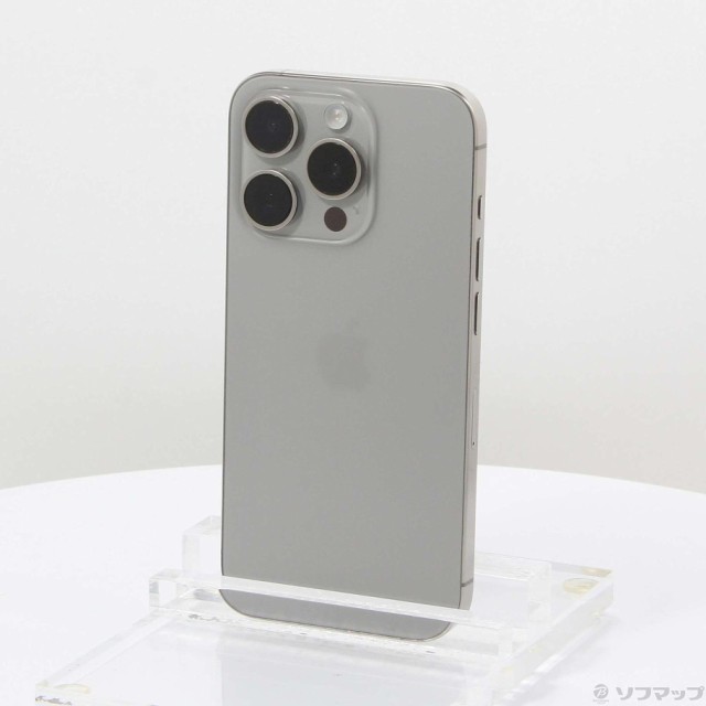 (中古)Apple iPhone15 Pro 128GB ナチュラルチタニウム MTU93J/A SIMフリー(348-ud)