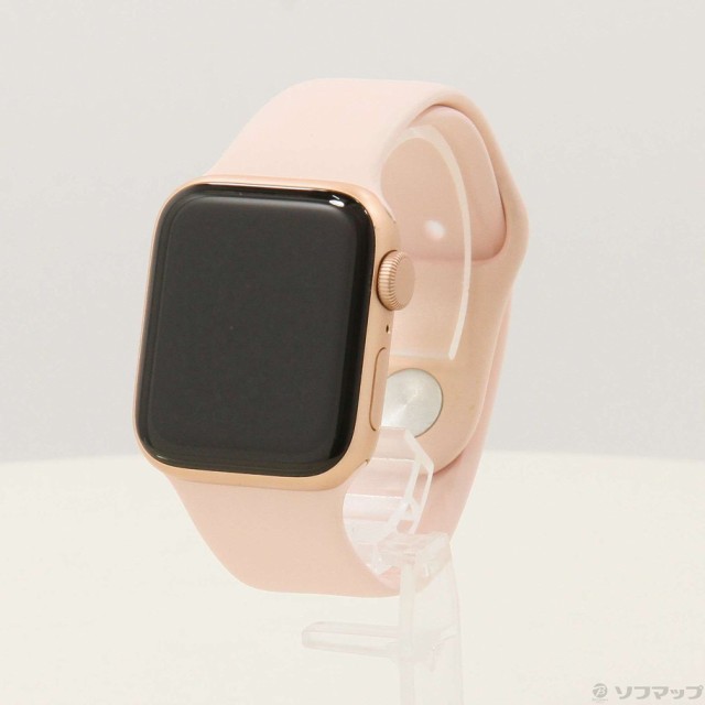 (中古)Apple Apple Watch SE 第1世代 GPS 40mm ゴールドアルミニウムケース ピンクサンドスポーツバンド(297-ud)