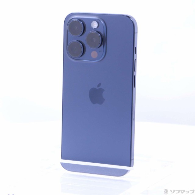 (中古)Apple iPhone15 Pro 128GB ブルーチタニウム MTUA3J/A SIMフリー(348-ud)