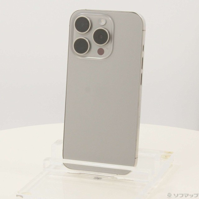 (中古)Apple iPhone15 Pro 128GB ナチュラルチタニウム MTU93J/A SIMフリー(384-ud)