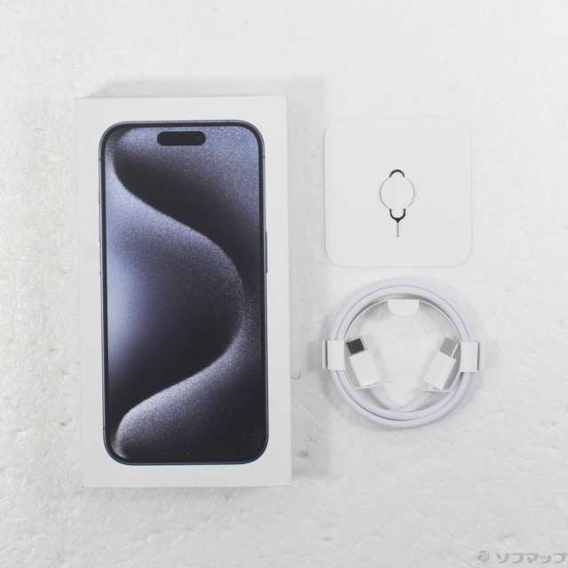 (中古)Apple iPhone15 Pro 128GB ブルーチタニウム MTUA3J/A SIMフリー(348-ud)