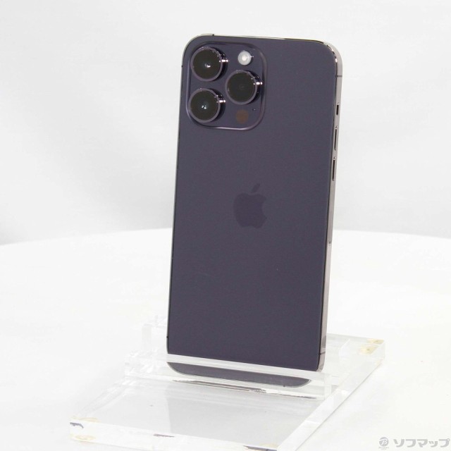 (中古)Apple iPhone14 Pro Max 128GB ディープパープル MQ993J/A SIMフリー(196-ud)