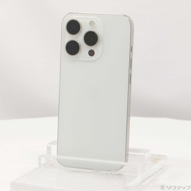 (中古)Apple iPhone15 Pro 128GB ホワイトチタニウム MTU83J/A SIMフリー(344-ud)