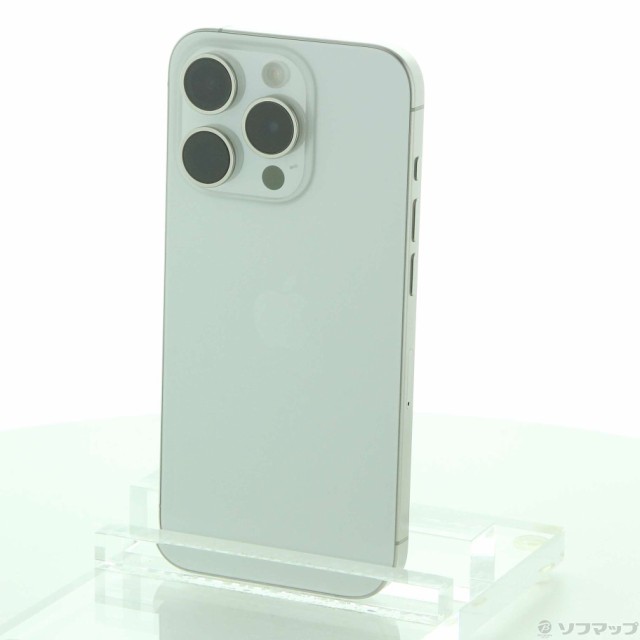 (中古)Apple iPhone15 Pro 128GB ホワイトチタニウム MTU83J/A SIMフリー(258-ud)