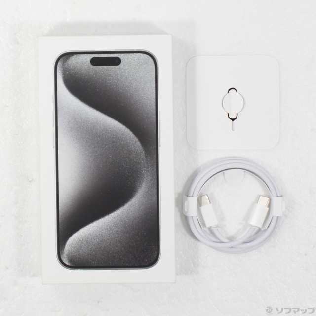 (中古)Apple iPhone15 Pro 128GB ホワイトチタニウム MTU83J/A SIMフリー(352-ud)