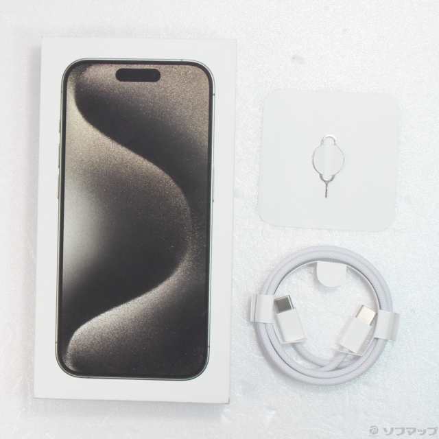 (中古)Apple iPhone15 Pro 128GB ナチュラルチタニウム MTU93J/A SIMフリー(349-ud)