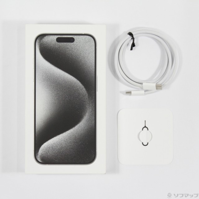 (中古)Apple iPhone15 Pro 128GB ホワイトチタニウム MTU83J/A SIMフリー(368-ud)