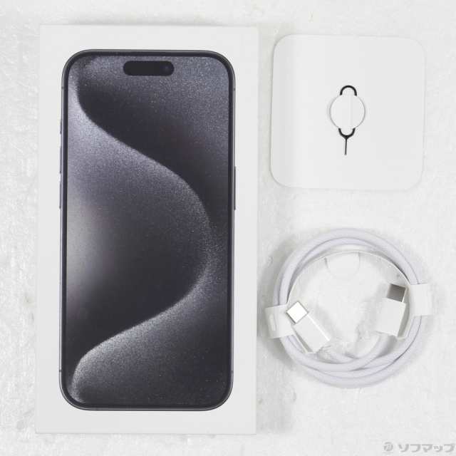 (中古)Apple iPhone15 Pro 128GB ブラックチタニウム MTU73J/A SIMフリー(295-ud)