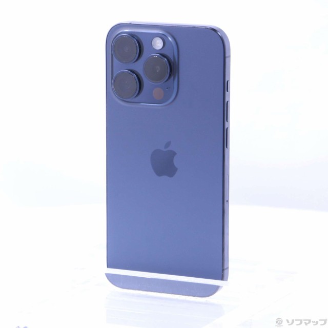 (中古)Apple iPhone15 Pro 128GB ブルーチタニウム MTUA3J/A SIMフリー(348-ud)