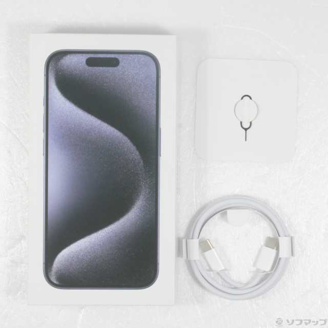 (中古)Apple iPhone15 Pro 128GB ブルーチタニウム MTUA3J/A SIMフリー(344-ud)