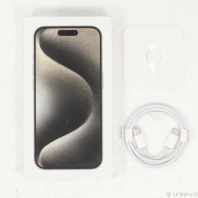 (中古)Apple iPhone15 Pro 128GB ナチュラルチタニウム MTU93J/A SIMフリー(349-ud)