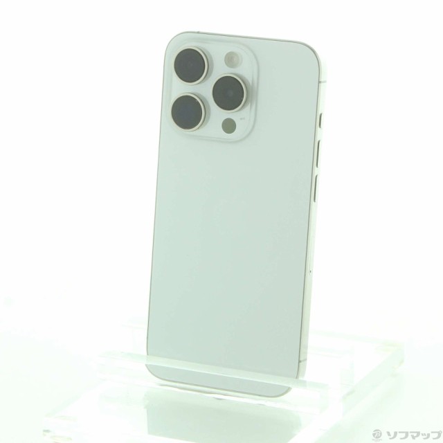 (中古)Apple iPhone15 Pro 128GB ホワイトチタニウム MTU83J/A SIMフリー(377-ud)