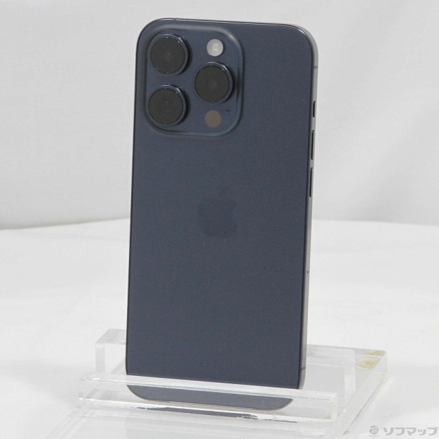 (中古)Apple iPhone15 Pro 128GB ブルーチタニウム MTUA3J/A SIMフリー(371-ud)