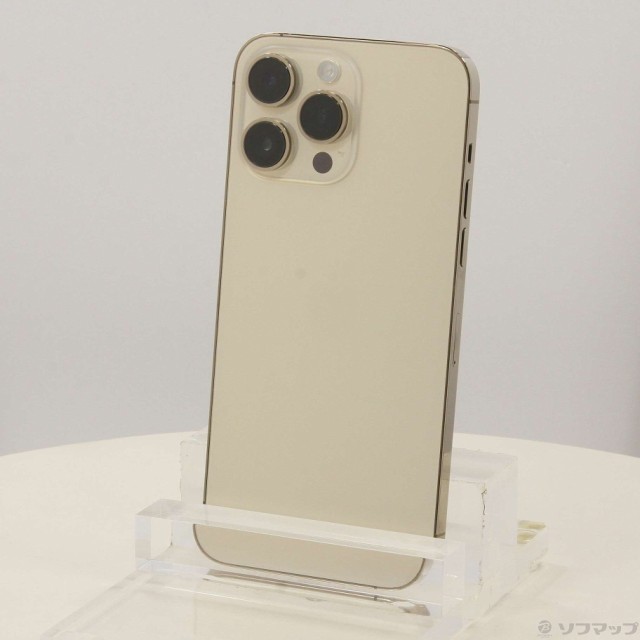 (中古)Apple iPhone14 Pro Max 128GB ゴールド MQ983J/A SIMフリー(276-ud)