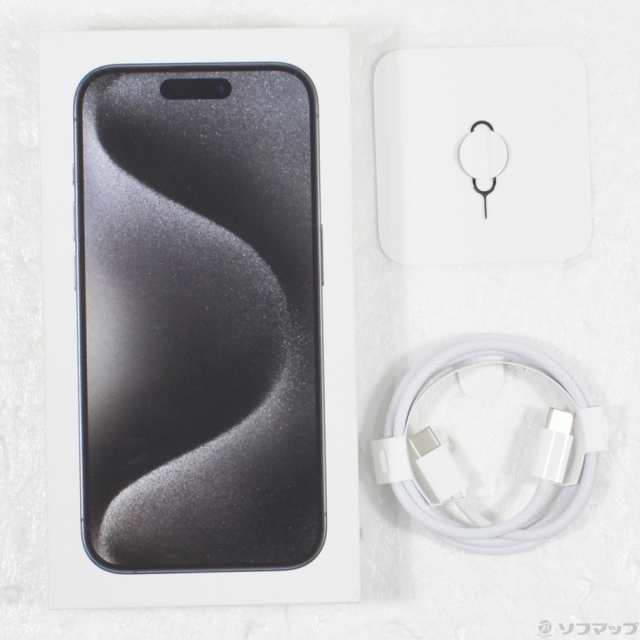 (中古)Apple iPhone15 Pro 128GB ブラックチタニウム MTU73J/A SIMフリー(344-ud)