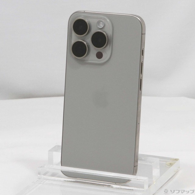 (中古)Apple iPhone15 Pro 128GB ナチュラルチタニウム MTU93J/A SIMフリー(349-ud)