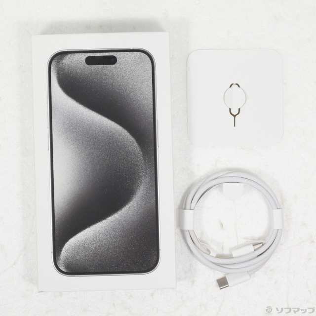 (中古)Apple iPhone15 Pro 128GB ホワイトチタニウム MTU83J/A SIMフリー(269-ud)