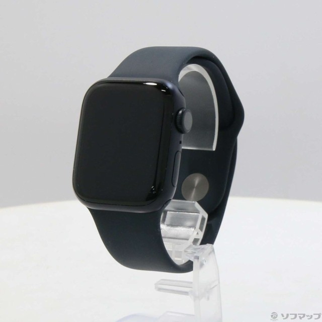 (中古)Apple Apple Watch Series 9 GPS 41mm ミッドナイトアルミニウムケース ミッドナイトスポーツバンド(349-ud)