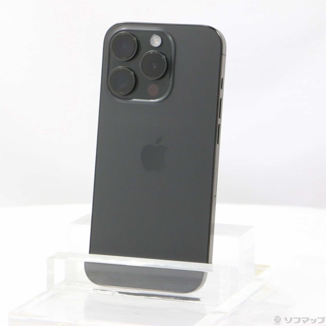 (中古)Apple iPhone15 Pro 128GB ブラックチタニウム MTU73J/A SIMフリー(344-ud)