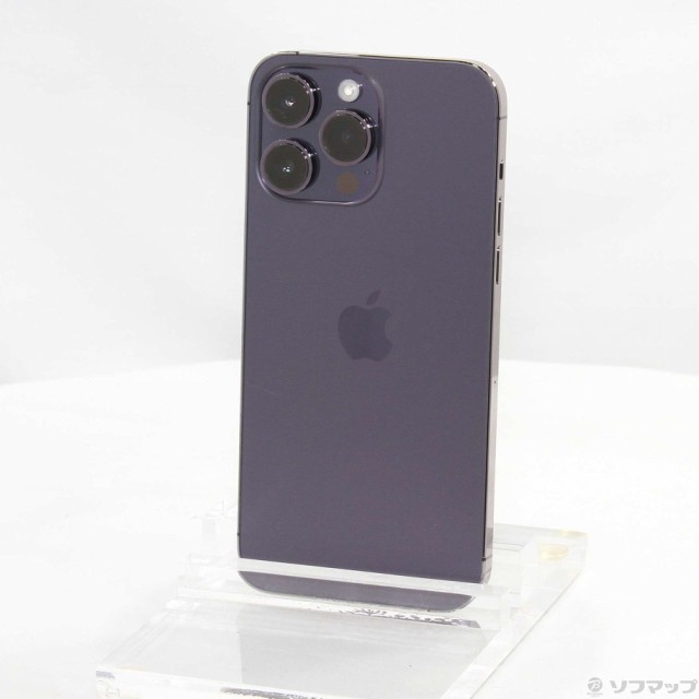 (中古)Apple iPhone14 Pro Max 128GB ディープパープル MQ993J/A SIMフリー(269-ud)