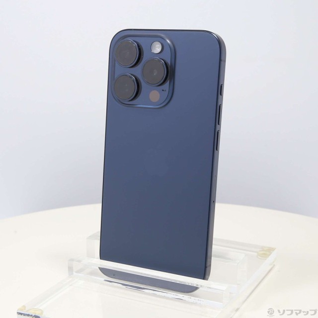 (中古)Apple iPhone15 Pro 128GB ブルーチタニウム MTUA3J/A SIMフリー(377-ud)