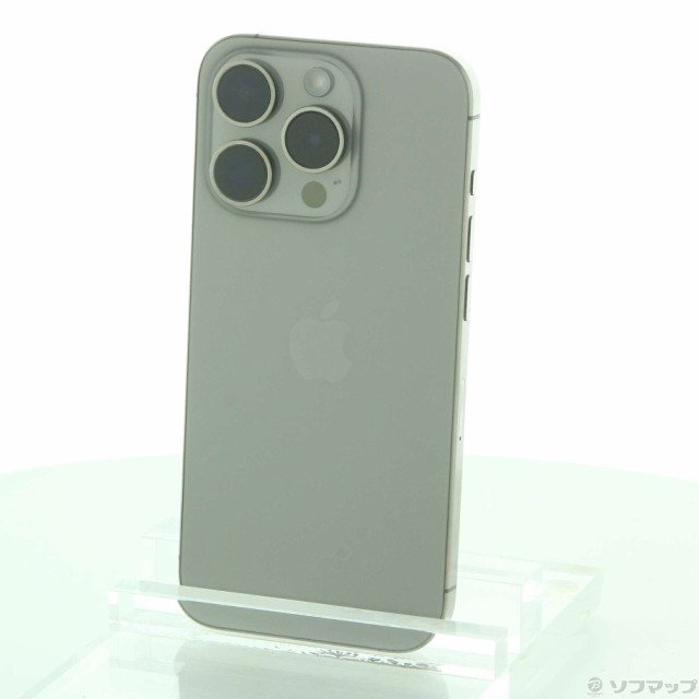 (中古)Apple iPhone15 Pro 128GB ナチュラルチタニウム MTU93J/A SIMフリー(349-ud)