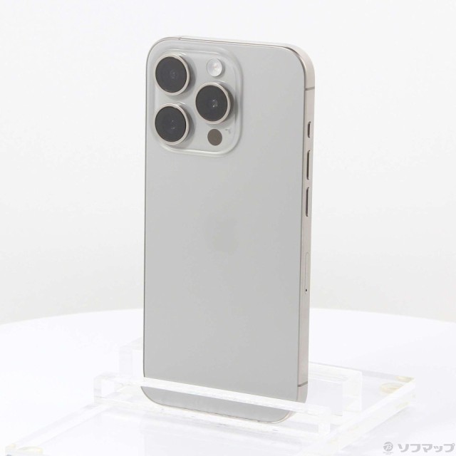 (中古)Apple iPhone15 Pro 128GB ナチュラルチタニウム MTU93J/A SIMフリー(381-ud)