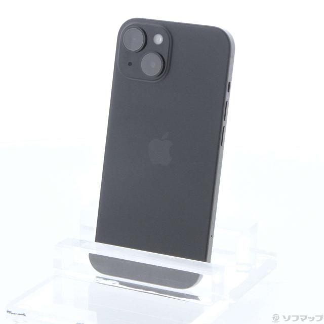中古)Apple iPhone15 128GB ブラック MTMH3J/A SIMフリー(377-ud) 携帯