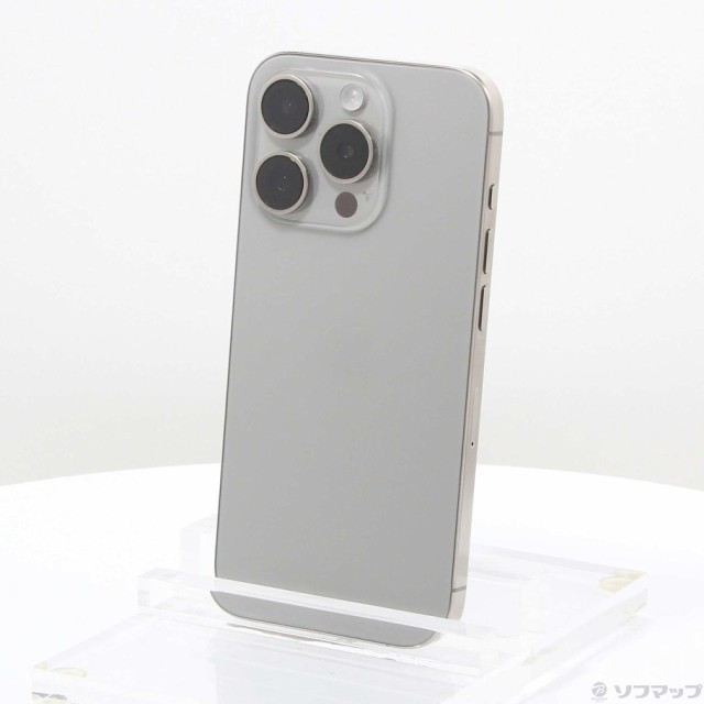 (中古)Apple iPhone15 Pro 128GB ナチュラルチタニウム MTU93J/A SIMフリー(344-ud)