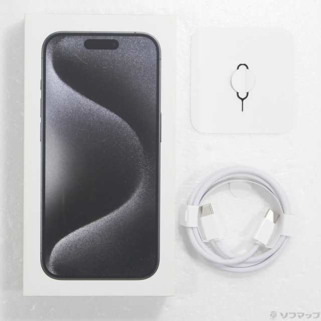 (中古)Apple iPhone15 Pro 128GB ブラックチタニウム MTU73J/A SIMフリー(349-ud)