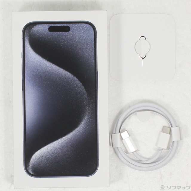 (中古)Apple iPhone15 Pro 128GB ブルーチタニウム MTUA3J/A SIMフリー(297-ud)