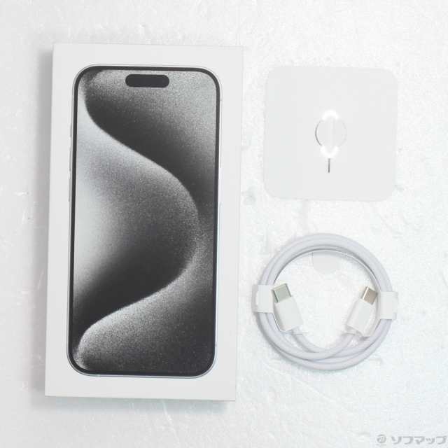 (中古)Apple iPhone15 Pro 128GB ホワイトチタニウム MTU83J/A SIMフリー(262-ud)