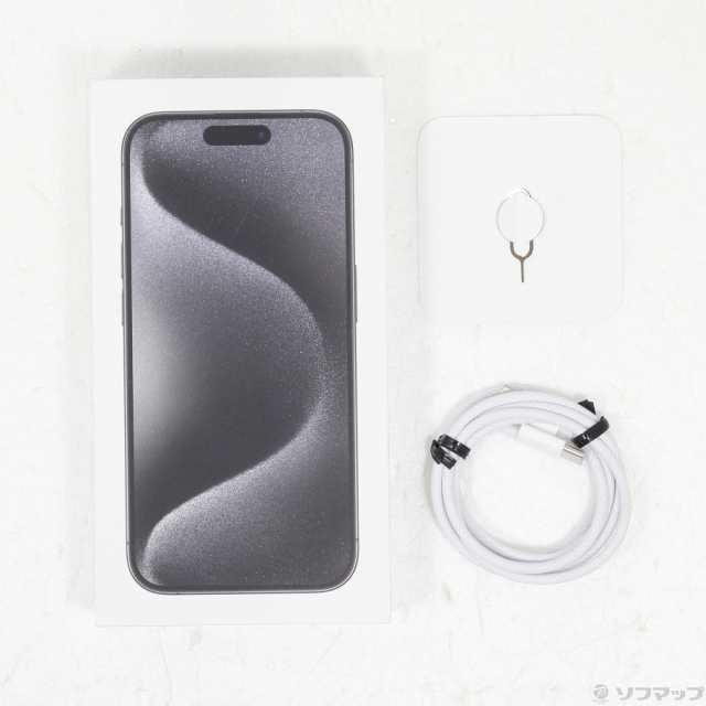 (中古)Apple iPhone15 Pro 128GB ブラックチタニウム MTU73J/A SIMフリー(262-ud)