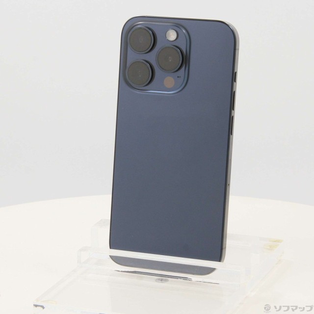 (中古)Apple iPhone15 Pro 128GB ブルーチタニウム MTUA3J/A SIMフリー(196-ud)